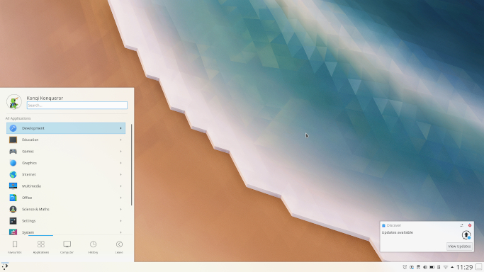 KDE Plasma desktop environment